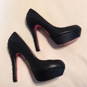 Betsey Johnson pumps w/ corset heel